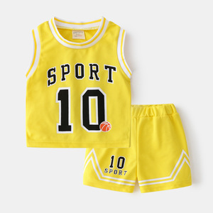 Conjunto de Ropa Deportiva de Baloncesto para Niño, Camiseta sin Mangas y Pantalones Cortos con Estampado, 2 Piezas, Nueva Moda de Verano - Product Image 5
