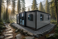 Maisons conteneurs carrées préfabriquées modernes et respirantes de 20 et 40 pieds, Villa portable Shandong, 2 ou 3 chambres, pliables et extensibles, miniatures