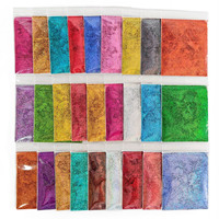 Ensemble de poudre à paillettes pour ongles en 27 couleurs (5g chacune) pour manucure DIY et nail art scintillant - Utilisation en salon et en soirée