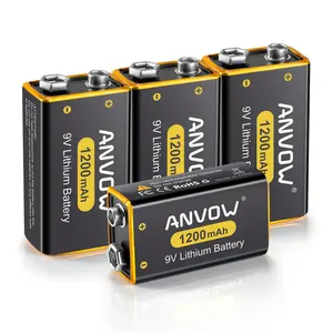 OEM High Volume Micro 9V Lithium-Ionen-Akku 1200mAh Nicht wiederauf ladbare Batterien 9V Batterie für Haushalts geräte