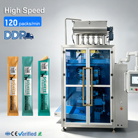 Machine d'emballage verticale automatique de qualité alimentaire pour pâtes, 4 voies, pour friandises à lécher pour chats en bandelettes