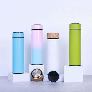 17oz Custom logo Stainless Steel Insulated <b>Smart</b> Water Bottle with LED Temperature Display Lid - Product Image 1