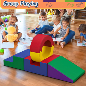 Structure de jeu d'escalade intérieure pour la petite enfance, en mousse EVA, forme géométrique, unisexe, jouet d'intégration sensorielle pour tout-petits - Product Image 3