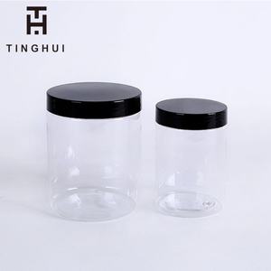 2 oz 4 oz 8 oz 16oz Clear <b>Airtight</b> Container Food Honey and Jam Storage Plastic <b>Jars</b> With Black White Gold Lids - Product Image 3