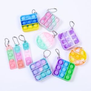 Custom Silicone Keychain Hanging Accessories, Long-Strip Vertical <b>Keychains</b>, Finger Bubble-Popping Stress-Relief Toys - Product Image 1
