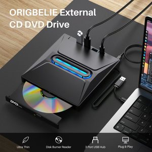 Lecteur de disques optiques externe USB 3.0 portable, lecteur/graveur de CD/DVD, lecteur de disques mince pour ordinateur portable, ordinateur de bureau, <span class=keywords><strong>Windows</strong></span> <span class=keywords><strong>XP</strong></span>, 7, 8.1, <span class=keywords><strong>10</strong></span>, 11 - Product Image 6
