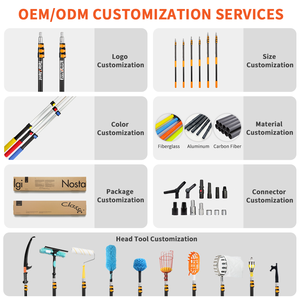 <span class=keywords><strong>Perche</strong></span> télescopique professionnelle en aluminium <span class=keywords><strong>pour</strong></span> le <span class=keywords><strong>nettoyage</strong></span> des fenêtres hautes, tige d'extension multi-usage, outils de <span class=keywords><strong>nettoyage</strong></span> domestique antidérapants - Product Image 6