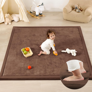 Groothandel Zacht Schuim Koraalfluweel Oefening Fitness <span class=keywords><strong>Mat</strong></span> Tapijt Dik Kinderkamer Tapijt Baby Buik Tijd Speelmat Traagschuim Speelmat - Product Image 1