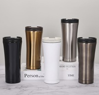 450ml Logo personnalisé Bouteille d'eau en acier inoxydable Design moderne Anti-fuite Double paroi Thermos Mini Style pour les enfants en gros