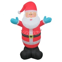 Décoration de Noël d'extérieur, Père Noël gonflable personnalisé, Père Noël gonflable avec sacs pour la cour et le jardin de Noël