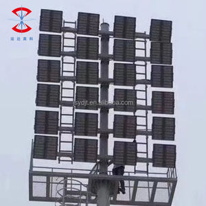 50ft 55ft 60ft 65ft 70ft 80ft 100ft Q235 Q345 Luz de poste de acero de estadio Luz de mástil alto de acero galvanizado con escaleras de escalada - Product Image 3
