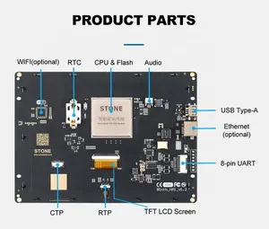 אבן 8 אינץ tft lcd מודול 800*600 hmi lcd מסך מגע חכם lcd מודול תעשייתי מסך מגע