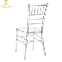 RTS Top chaise à dossier croisé chaise transparente et chaise chiavari en résine transparente empilable en cristal acrylique pour événement