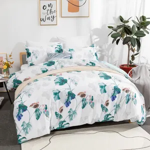 Conjunto de cama personalizado com capa de edredom 100% algodão egípcio, conjuntos de lençóis e fronha