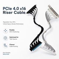 Câble d'extension vertical PCIe 4.0 X16 pour GPU, blindé haute vitesse, flexible, pour station de travail IA et serveur
