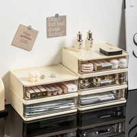 Boîte de rangement de bureau en plastique JX, type tiroir, papeterie, étudiant, bureau, grande capacité, multifonctionnelle, porte-stylos