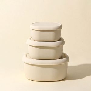 Boîte à lunch carrée en silicone résistante à la chaleur, couvercle à boucle anti-fuite, compatible lave-vaisselle, sans BPA, récipient écologique pour le stockage des aliments - Product Image 3