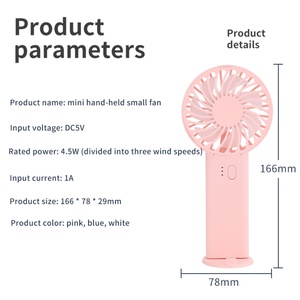Nuevo Producto 2025 - Ventilador de Mano Recargable Portátil de 3 Velocidades con Batería Incluida, para Uso en Exteriores, Embalaje en Caja Corrugada - Product Image 6