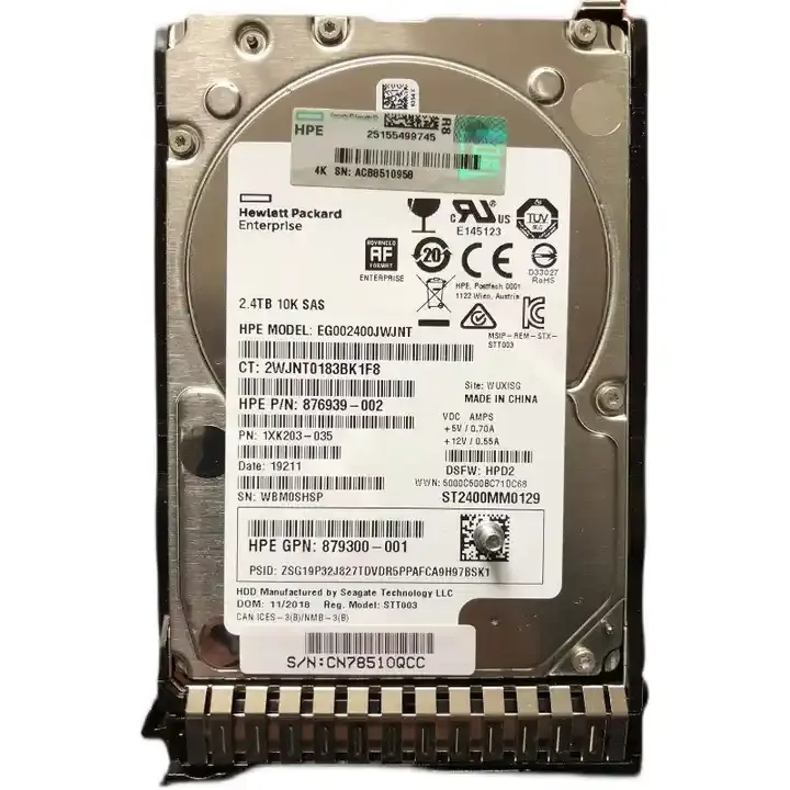 881457-b21 HPE 2.4TB SAS 12g nhiệm vụ quan trọng 10K SFF SC Bảo hành 3 năm 512E đa Nhà cung cấp HDD