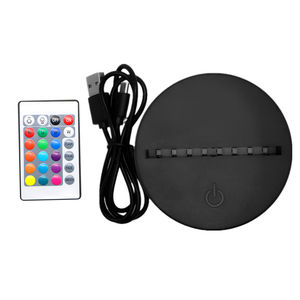 ฐานโคมไฟ 3 มิติ แบบขายส่ง อะคริลิค ยูเอสบี ไม้ ไฟกลางคืน รูปทรงกลม วงรี สำหรับไม้ คริสตัล ฐานไฟ LED สำหรับอะคริลิค - Product Image 1