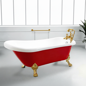 <span class=keywords><strong>Baignoire</strong></span> autoportante rouge pour salle de bain, <span class=keywords><strong>baignoire</strong></span> pour pieds, style classique, accessoire de luxe, couleur rouge, pour hôtel - Product Image 1