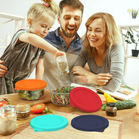 Couvercles de remplacement en silicone de qualité alimentaire sans BPA pour bols en verre Pyrex et bols en verre Anchor Hocking 7200-PC