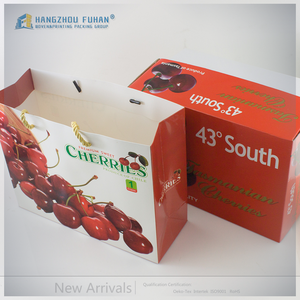 Favores regalo paquete establece fruta bolsa de compras de papel personalizado con la Caja - Product Image 2