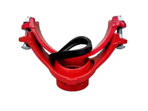 Ductile Iron Mechanical Tees For Fire Protection Pipe Fittings With Groove Connection