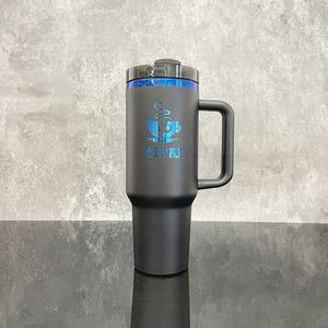 US Warehouse H2.0 Stainless Steel White Plated 40oz Tumbler Handle Vacuum <b>Insulated</b> <b>Mug</b> Eco-Friendly with Straw Laser Engraving - Product Image 4