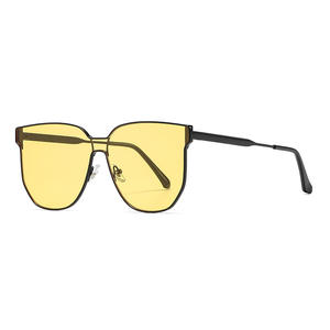 Lunettes de soleil Dlisha en métal, noires, unisexes, protection UV400, verres en polycarbonate, type 3, emballage en boîte - Product Image 3