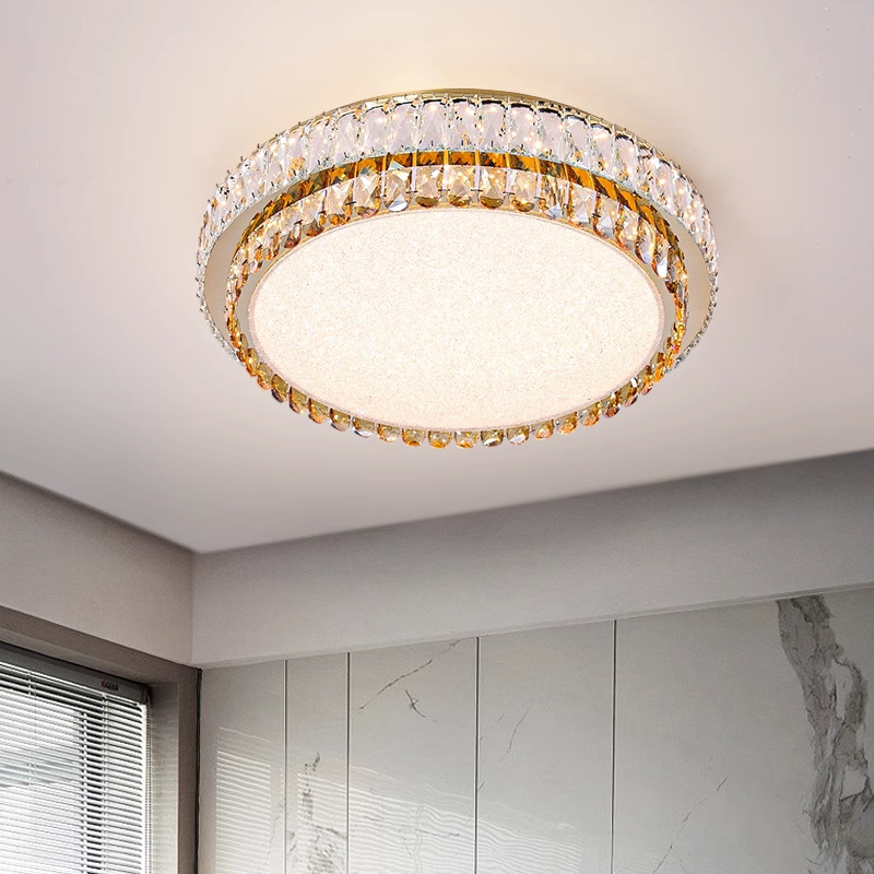 Luxury Crystal Ceiling Light for Living Room Elegant Dining Room Study Master Bedroom Lighting Fixture OEM Brand Made Guangdong
