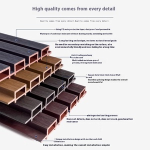 <span class=keywords><strong>Panel</strong></span> de Pared 3D Moderno para Exteriores, <span class=keywords><strong>Panel</strong></span> de Pared WPC Insonorizado, Impermeable y Resistente al Fuego, Características Plásticas - Product Image 2