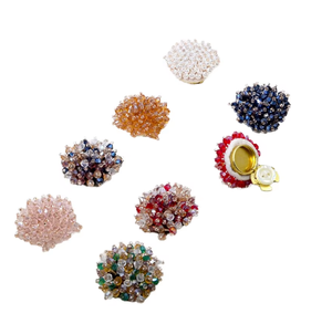 Broches de Perlas y Cristales ERKOUMI en Oferta, Botones a Presión con Forma de Tortuga para Camisas, Trajes, Vestidos, Abrigos, Blusas y Prendas - Product Image 1