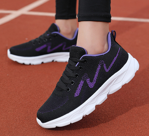 <span class=keywords><strong>Zapatillas</strong></span> de deporte atléticas ligeras para <span class=keywords><strong>mujer</strong></span>, <span class=keywords><strong>zapatillas</strong></span> transpirables de encaje bajo para correr - Product Image 5