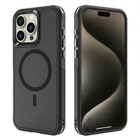 Coque de téléphone portable antichoc à design sportif avec anneau magnétique à aspiration douce et rigide, estampage à chaud, pour iPhone 15 et 15 Plus