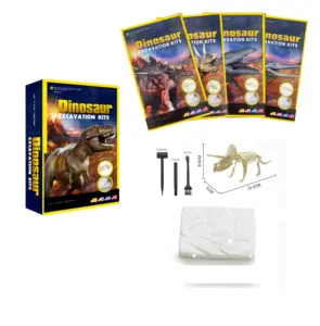 Kit d'excavation de dinosaure bricolage tige jouet éducatif archéologie kit de fouille jouet d'excavation