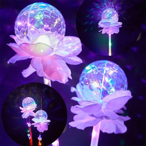 Nuovo bastone luminoso di proiezione del loto portatile lanterna per il nuovo anno di natale di Halloween Flash bastone magico palla ad aria - Product Image 1