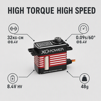 Servomoteur numérique étanche sans noyau 32KG, personnalisable en usine, 8.4V, engrenage en acier inoxydable, pour hélicoptère RC