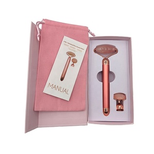 2024 Venta caliente piel <span class=keywords><strong>Facial</strong></span> masaje adelgazante <span class=keywords><strong>cuarzo</strong></span> rosa <span class=keywords><strong>rodillo</strong></span> <span class=keywords><strong>de</strong></span> Jade eléctrico - Product Image 2