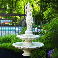 Sculpture de figurine grecque en marbre naturel pour femmes, fontaine pour décoration de jardin