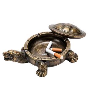 Cendriers de tortue avec couvercle, cendrier d'extérieur mignon tortue pour cigarettes - Product Image 1