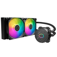 Refroidisseur de processeur AIO CoolerMaster B240 CORE ARGB avec heatpipe - Pompe à double chambre, ventilateurs RGB silencieux pour plateformes AM5 LGA1700