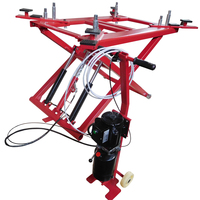 BLURESEA BLS-P27M Cric hydraulique à ciseaux réglable pour garage domestique, double vérin, en acier, capacité 2700 kg, hauteur 1200 mm, multi-tension