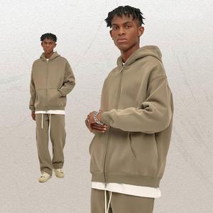 Sweat à capuche de luxe 380 g/m² en molleton bouclette unisexe, style hip-hop, streetwear, personnalisable avec logo, pour hommes - Product Image 5