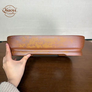 Pots de jardin rétro rectangulaires classiques, pots à arbres, pots à fleurs en céramique Yixing pour bonsaï, pots de jardin créatifs, pots à plantes en grès - Product Image 3