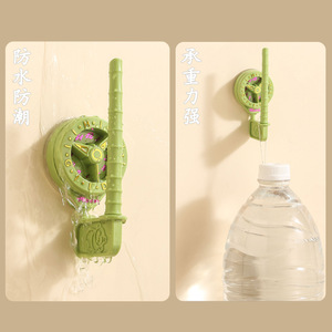 Novelty <b>Hook</b> Suction Cup <b>Wall</b> Mounted Removable Hair Tie Holder Round Shape Storage Rack For Jewelry Small Items - Product Image 4