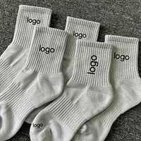 Chaussettes de sport en coton, colorées et mignonnes, logo et couleur personnalisés, haute qualité, faible MOQ