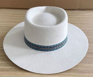 A111303 Chapeaux Fedora en feutre 100% laine australienne à large bord, style classique, avec sangle, unisexe, pour jazz, décontracté, fête, toutes saisons - Product Image 6