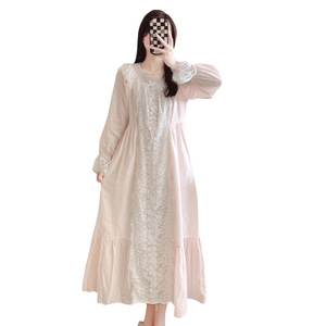 Primavera y otoño de las mujeres Princess Loungewear Court Style Sweet Lovely Pijamas Usable para el verano - Product Image 5