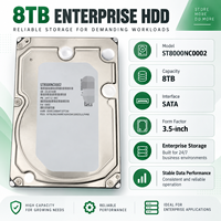 Disque dur NAS d'entreprise Seagate ST8000NC0002 8 To, 3,5 pouces, SATA 6 Gbit/s, 7200 tr/min, 256 Mo de cache
